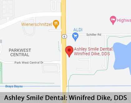 Map image for Partial Denture for One Missing Tooth in Houston, TX